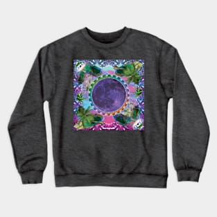 dank dark vapor moon Crewneck Sweatshirt